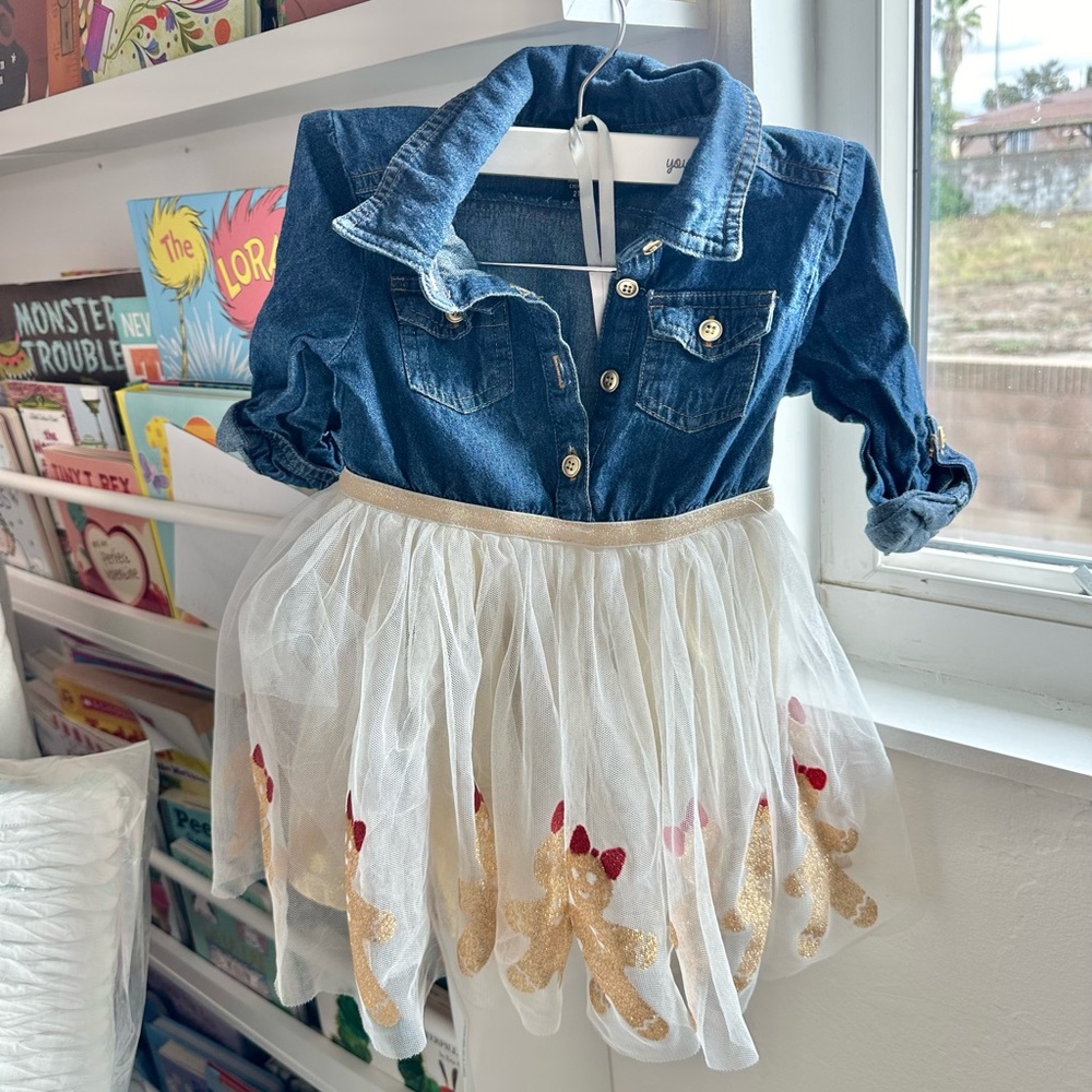 2T Christmas Gingerbread Men Tutu Dress